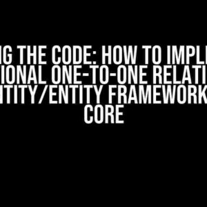 Cracking the Code: How to Implement a Conditional One-to-One Relationship with Identity/Entity Framework/ASP.NET Core